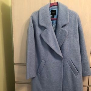 New Forever 21 Powder Blue Winter Coat w/ Matching Lining